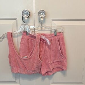 Zara Pink Terry Cloth Lounge Set